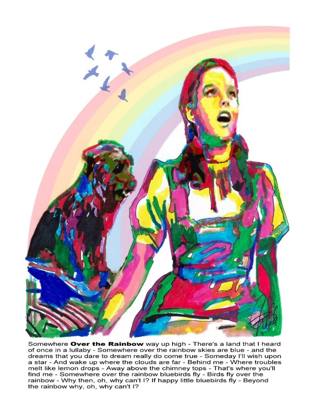 Judy Garland Dorothy Wizard of Oz Poster Print Wall Art 13x19